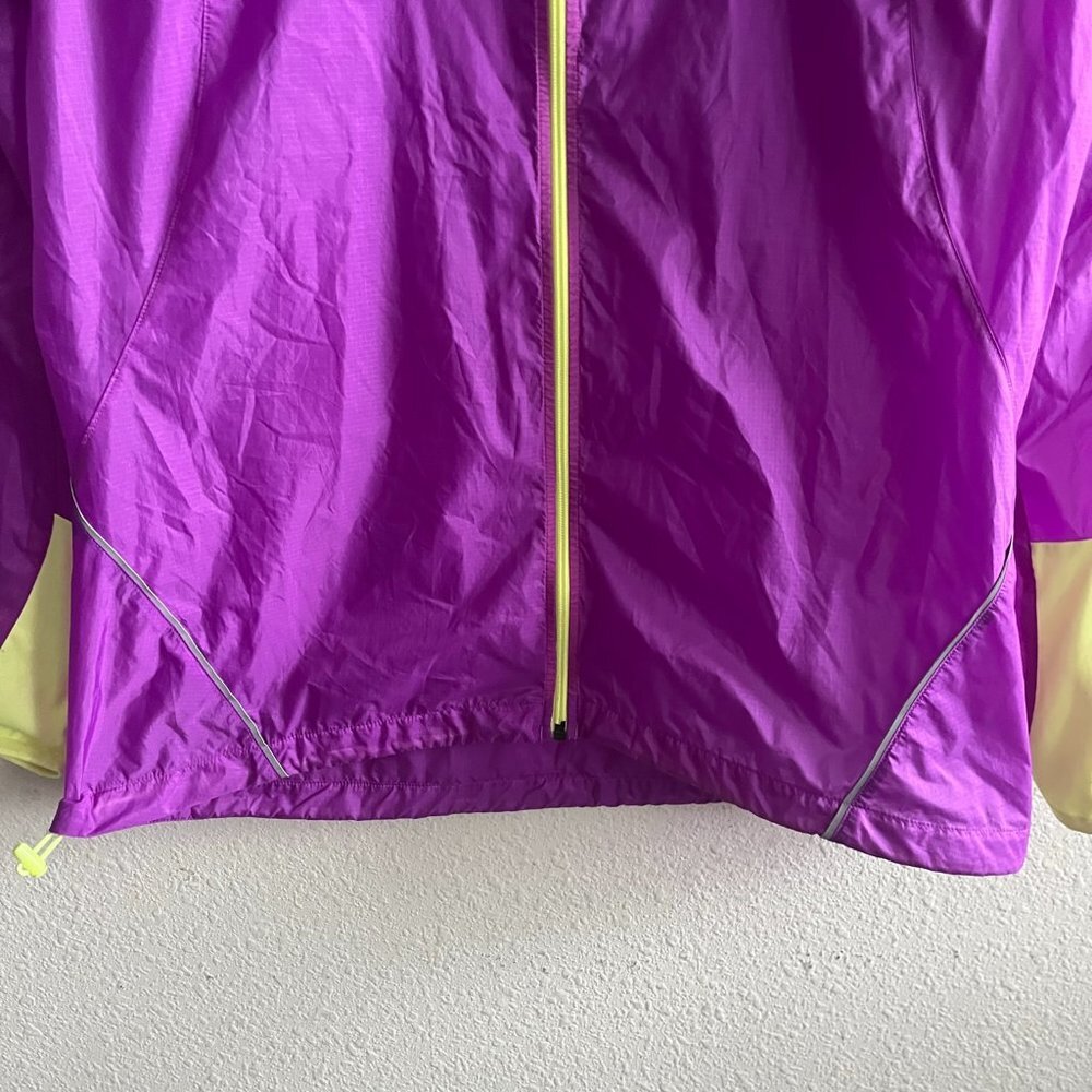Adidas Women's Climaspeed Purple Full Zip Lightweight Running Windbreaker Size L - Picture 3 of 11